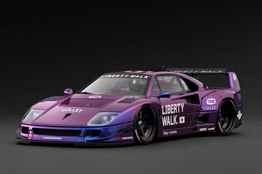 Ferrari LB-WORKS 40 Purple/White IGNITION MODEL 1:18