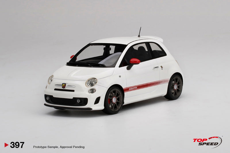Load image into Gallery viewer, Fiat Abarth 595 White/Red TOP SPEED 1:18
