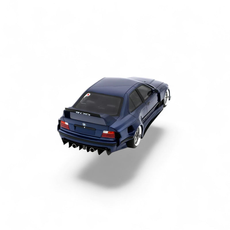 Chargez l'image dans la visionneuse de la galerie, BMW E36 LTO BERLINE TURBO KHYZYL SALEEM BLEU AVUS 2023 OTTOmobile 1:18
