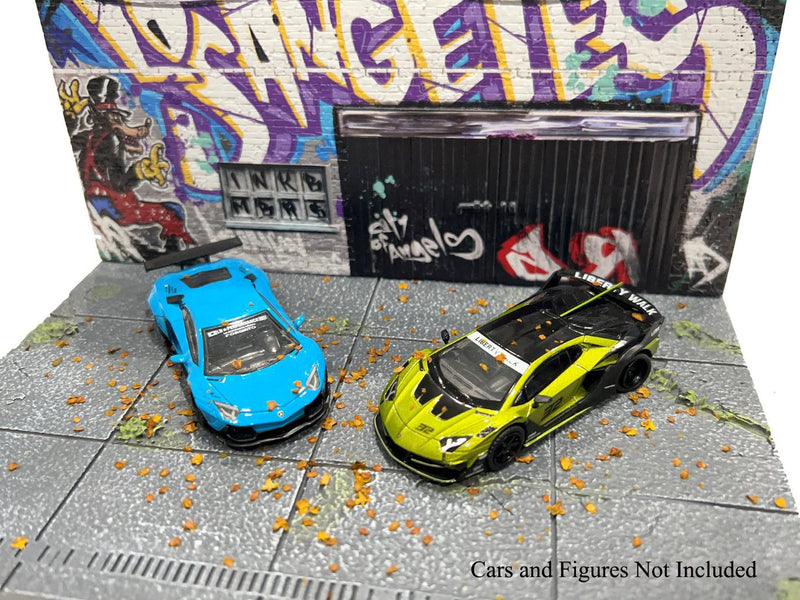 Load image into Gallery viewer, Diorama STREET ART LA LOWRIDER 2024 (Cars and Figures not included) MINI GT 1:64
