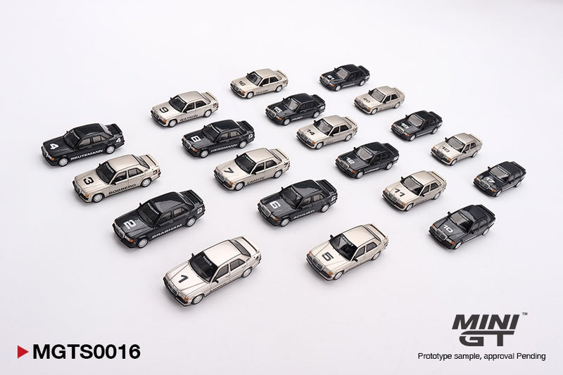 Load image into Gallery viewer, MERCEDES-BENZ 190E EVO1 NÜRBURGRING RACE OF CHAMPIONS SET LIMITED EDITION 1984 MINI GT 1:64
