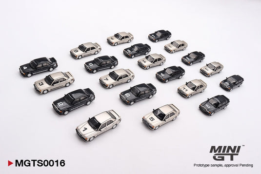 MERCEDES-BENZ 190E EVO1 NÜRBURGRING RACE OF CHAMPIONS SET LIMITED EDITION 1984 MINI GT 1:64