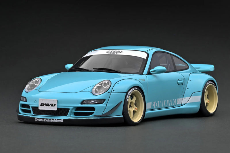 Load image into Gallery viewer, Porsche RWB 997 Green/Blue IGNITION MODEL 1:18
