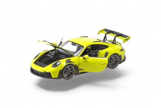 Porsche 911 (992) GT3RS 2023 ACID GREEN / BLACK WHEELS MINICHAMPS 1:18