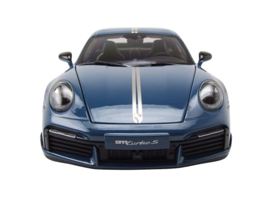 Porsche 911 (992) Turbo S coupe Sport Design 2021 Blue MINICHAMPS 1:18