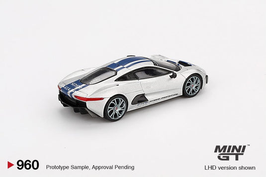 Jaguar C-X75 2010 Silver (LHD) MINI GT 1:64