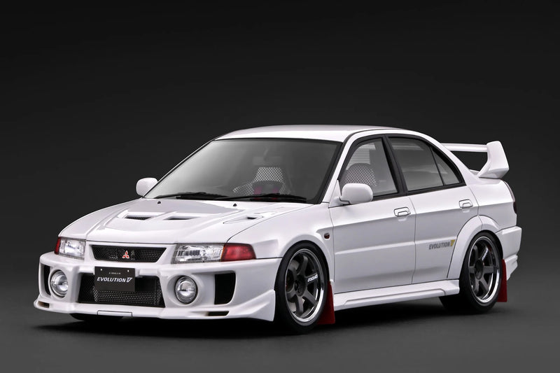 Load image into Gallery viewer, MITSUBISHI LANCER EVOLUTION V (CP9A) WHITE IGNITION MODEL 1:18
