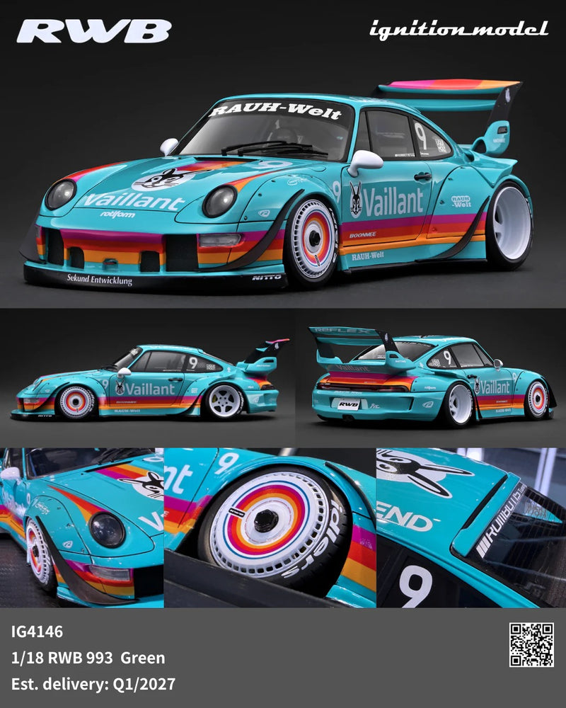 Load image into Gallery viewer, PORSCHE RWB 993 VAILLANT IGNITION MODEL 1:18
