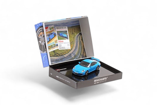 Porsche 911 GT3 2009 BLUE SPECIAL BOX ‼️LIMITED EDITION 525 pieces‼️ MINICHAMPS 1:43