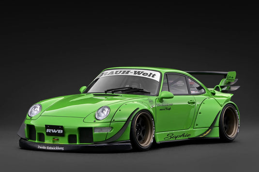 PORSCHE RWB 993 GREEN IGNITION MODEL 1:18