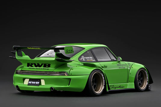 PORSCHE RWB 993 GREEN IGNITION MODEL 1:18