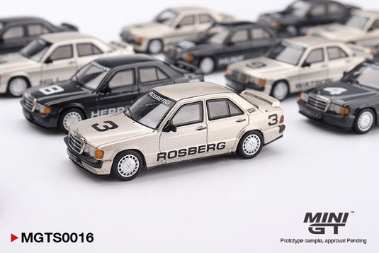 MERCEDES-BENZ 190E EVO1 NÜRBURGRING RACE OF CHAMPIONS SET LIMITED EDITION 1984 MINI GT 1:64