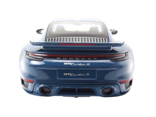 Load image into Gallery viewer, Porsche 911 (992) Turbo S coupe Sport Design 2021 Blue MINICHAMPS 1:18
