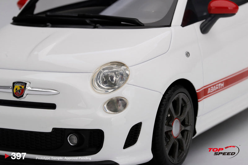 Load image into Gallery viewer, Fiat Abarth 595 White/Red TOP SPEED 1:18
