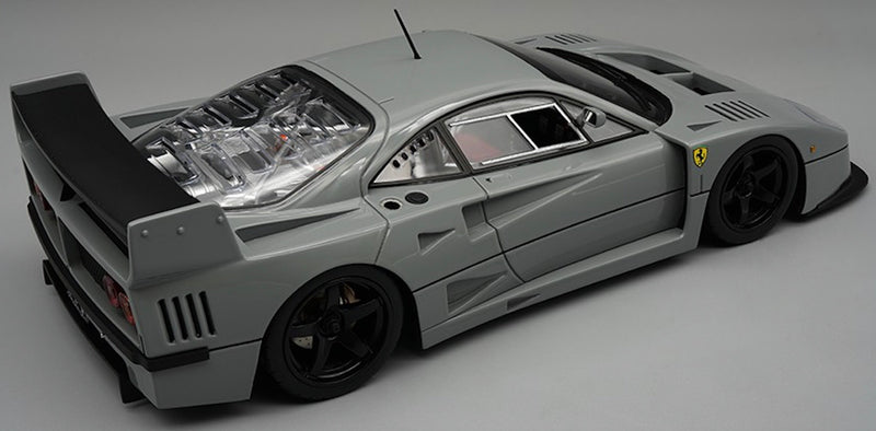 Load image into Gallery viewer, Ferrari F40 LM 1996 Press Version Grey with black rims (LIMITED EDITION Nr.67/90 With leather base / No Case) TECNOMODEL 1:18
