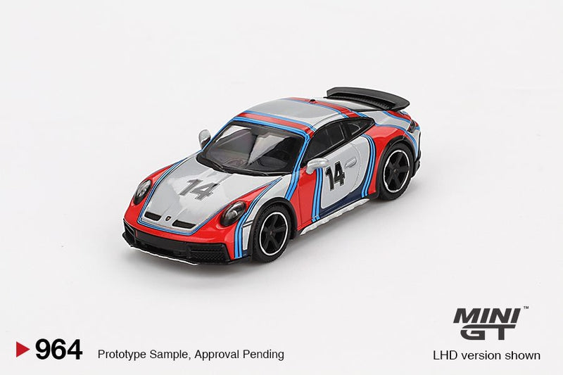 Load image into Gallery viewer, Porsche 911 (992) DAKAR ICE GREY METALLIC RALLY TRIBUTE 2024 (LHD) MINI GT 1:64

