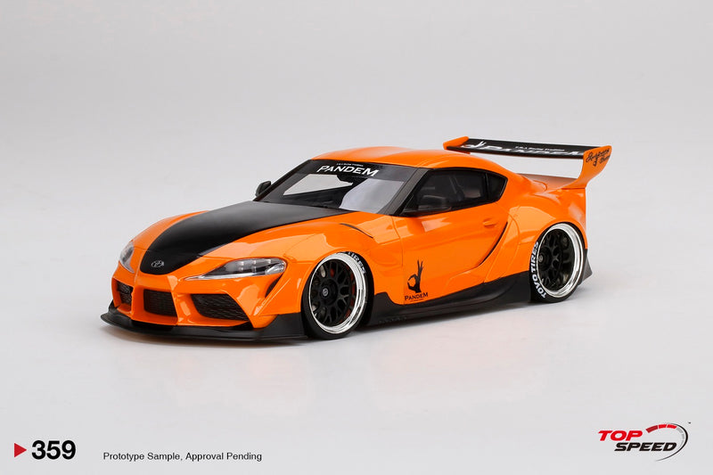 Load image into Gallery viewer, Pandem Toyota GR Supra V1.0 Orange TOP SPEED 1:18
