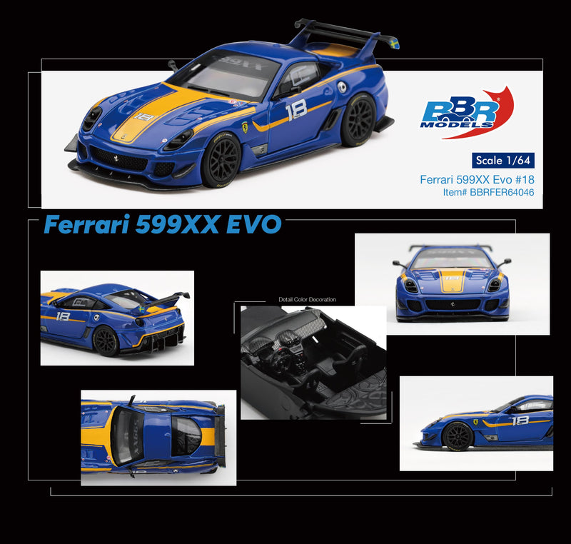 Chargez l'image dans la visionneuse de la galerie, FERRARI 599XX EVO #18 2011 BBR Models 1:64
