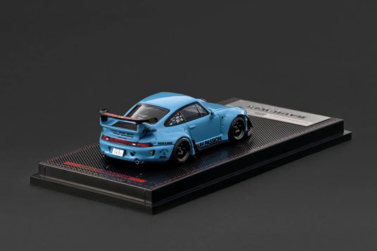 PORSCHE RWB 993 BLAUW IGNITION MODEL 1:64