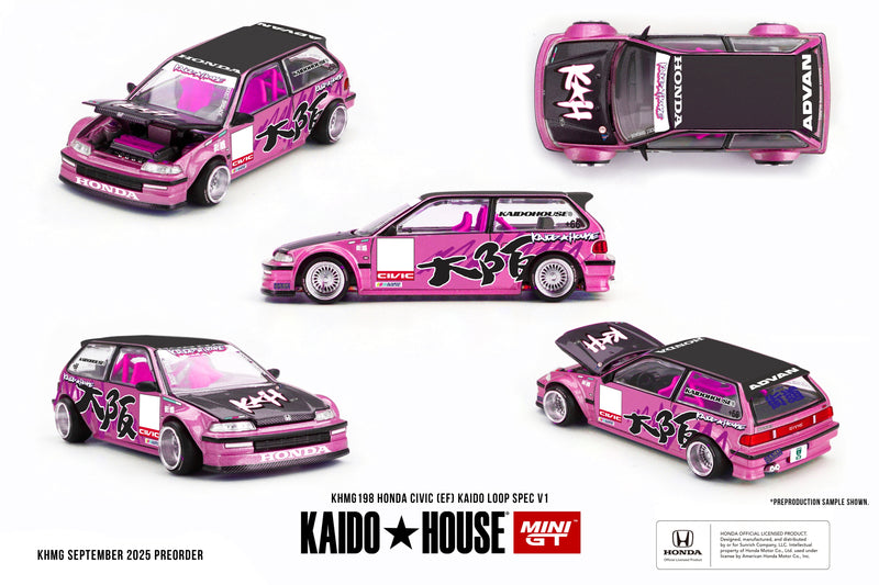 Load image into Gallery viewer, Honda CIVIC (EF) KAIDO LOOP SPEC V1 1987 MINI GT 1:64
