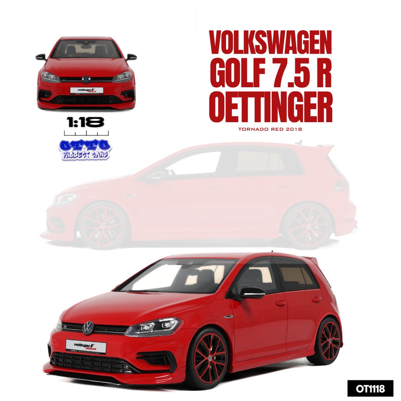 Load image into Gallery viewer, Volkswagen GOLF 7.5 R OETTINGER TORNADO RED 2018 OTTOmobile 1:18

