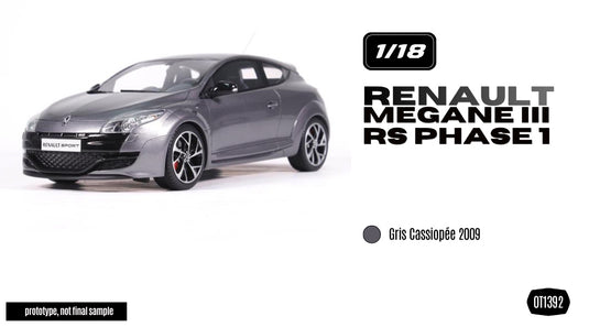 RENAULT MEGANE III RS PHASE 1 GRIJS 2009 OTTOmobile 1:18