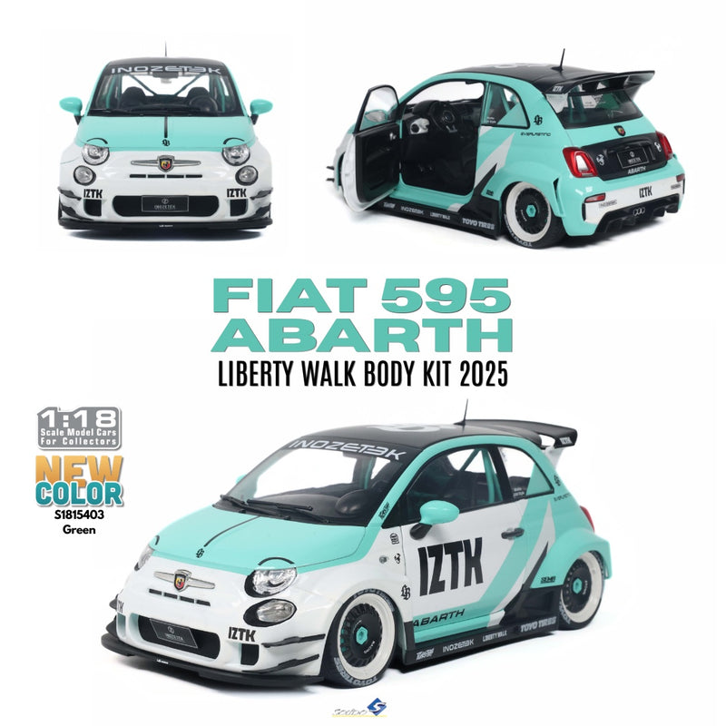 Load image into Gallery viewer, FIAT 595 ABARTH LIBERTY WALK BODY KIT 2025 SOLIDO 1:18
