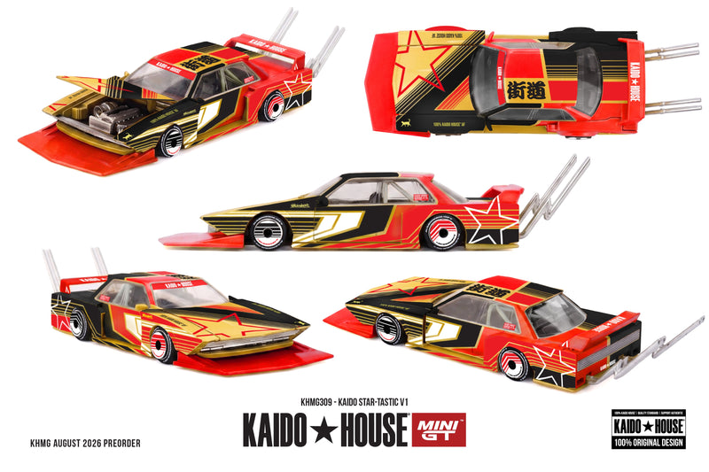 Laad de afbeelding in de Gallery-viewer, KAIDO STAR TASTIC V1 1985 MINI GT 1:64
