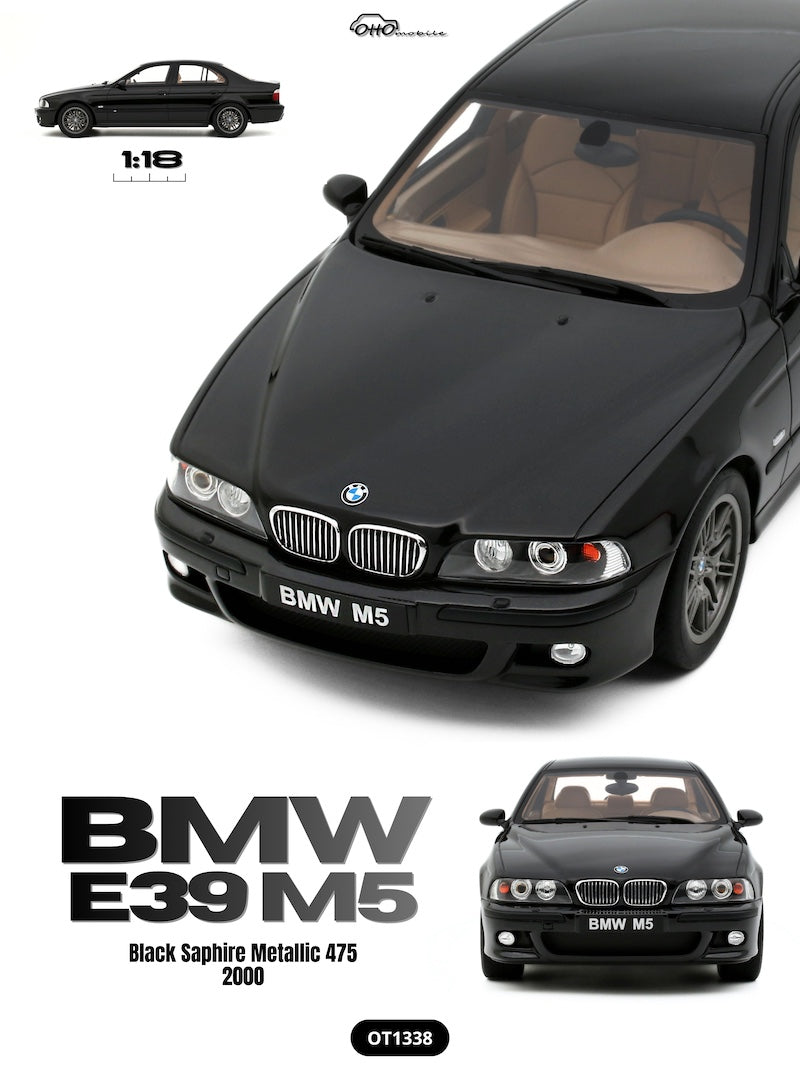 Load image into Gallery viewer, BMW E39 M5 2000 BLACK SAPHIRE METALLIC OTTOmobile 1:18
