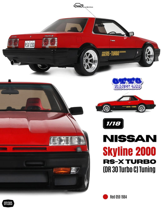 NISSAN SKYLINE 2000 RS-X TURBO (DR 30 TURBO C) TUNING RED 1984 OTTOmobile 1:18