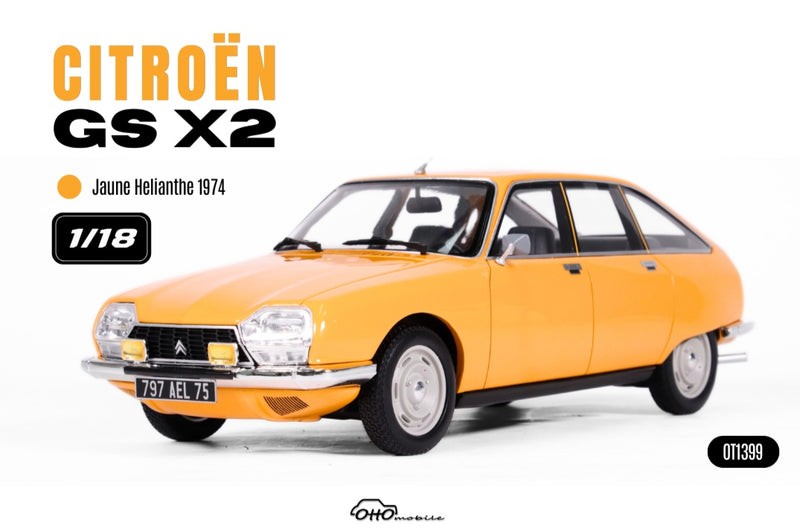 Load image into Gallery viewer, CITROËN GS X2 YELLOW HELIANTHE 1974 OTTOmobile 1:18
