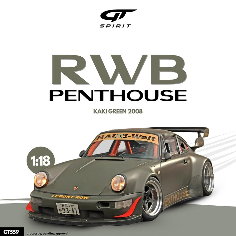 Load image into Gallery viewer, Porsche RWB PENTHOUSE GREEN 2008 GT SPIRIT 1:18
