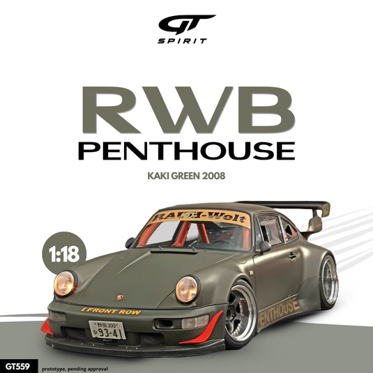 Porsche RWB PENTHOUSE GREEN 2008 GT SPIRIT 1:18