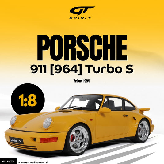 PORSCHE 911 [964] TURBO S YELLOW 1994 GT SPIRIT 1:8