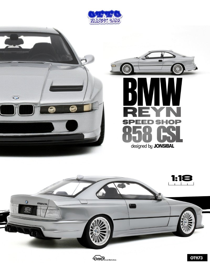Load image into Gallery viewer, Bmw REYN SPEED SHOP 858 CSL designed by JONSIBAL CHROME SHADOW METALLIC 2024 OTTOmobile 1:18
