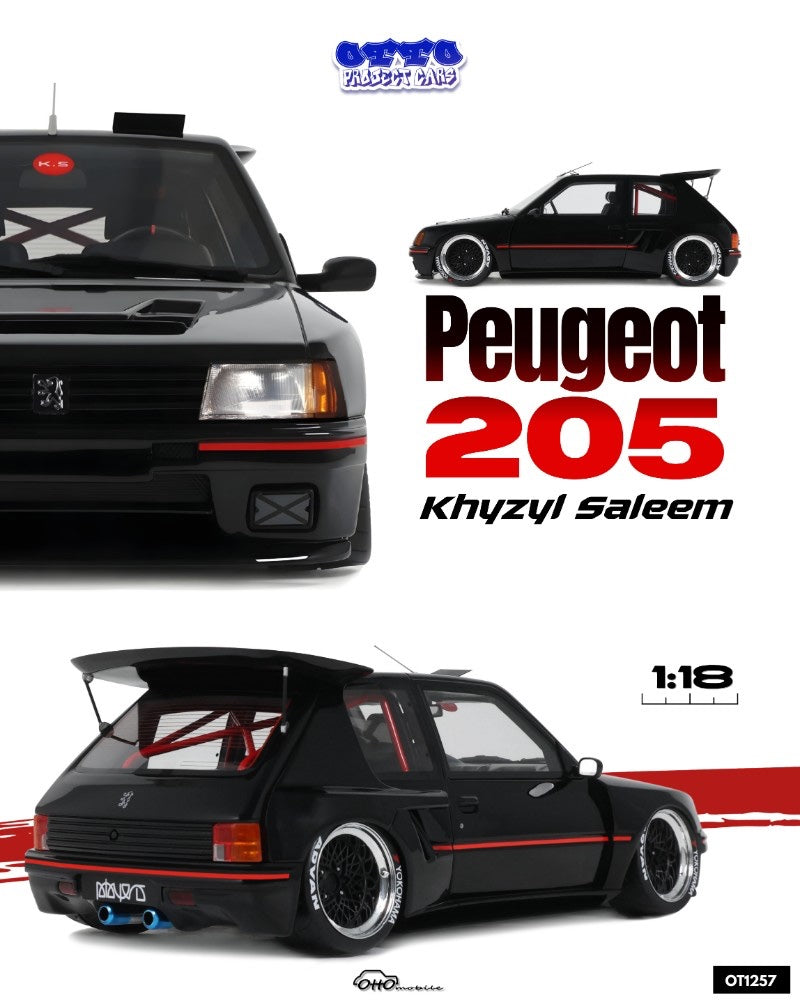 Load image into Gallery viewer, Peugeot 205 KHYZYL SALEEM BLACK 2018 OTTOmobile 1:18
