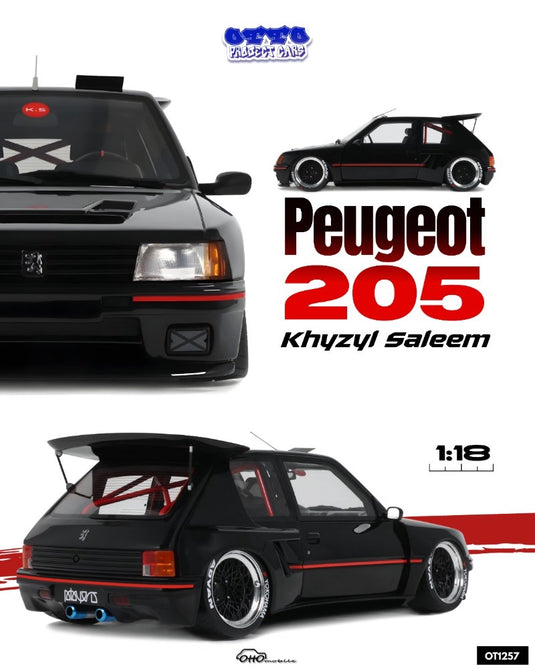 Peugeot 205 KHYZYL SALEEM BLACK 2018 OTTOmobile 1:18