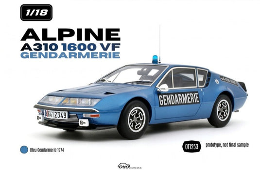 ALPINE A310 1600VF GENDARMERIE BLEU 1974 OTTOmobile 1:18