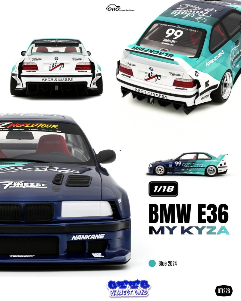 Laad de afbeelding in de Gallery-viewer, BMW E36 MY KYZA BLAUW 2024 OTTOmobile 1:18
