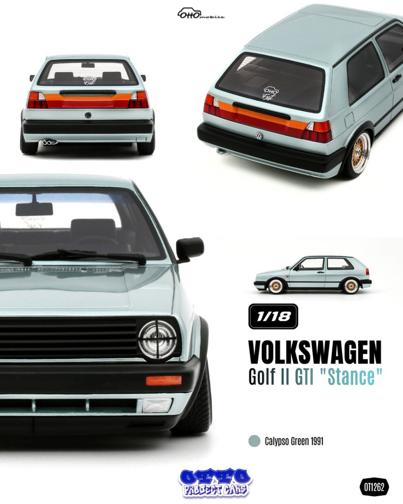 Chargez l'image dans la visionneuse de la galerie, VOLKSWAGEN GOLF II GTI "STANCE" VERT CALYPSO 1991 OTTOmobile 1:18
