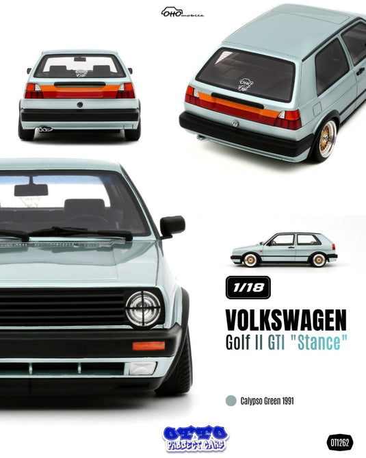 VOLKSWAGEN GOLF II GTI "STANCE" VERT CALYPSO 1991 OTTOmobile 1:18