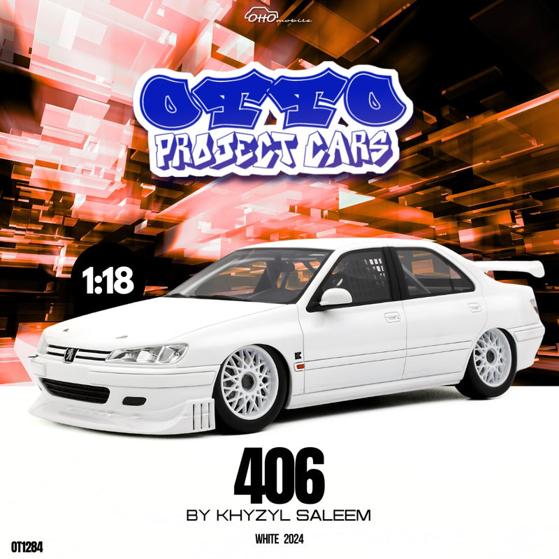 Load image into Gallery viewer, Peugeot 406 BY KHYZYL SALEEM WHITE 2024 OTTOmobile 1:18
