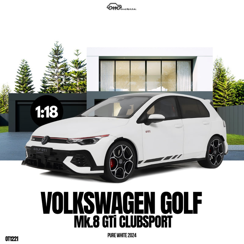 Load image into Gallery viewer, Volkswagen GOLF Mk.8 GTI CLUBSPORT PURE WHITE 2024 OTTOmobile 1:18
