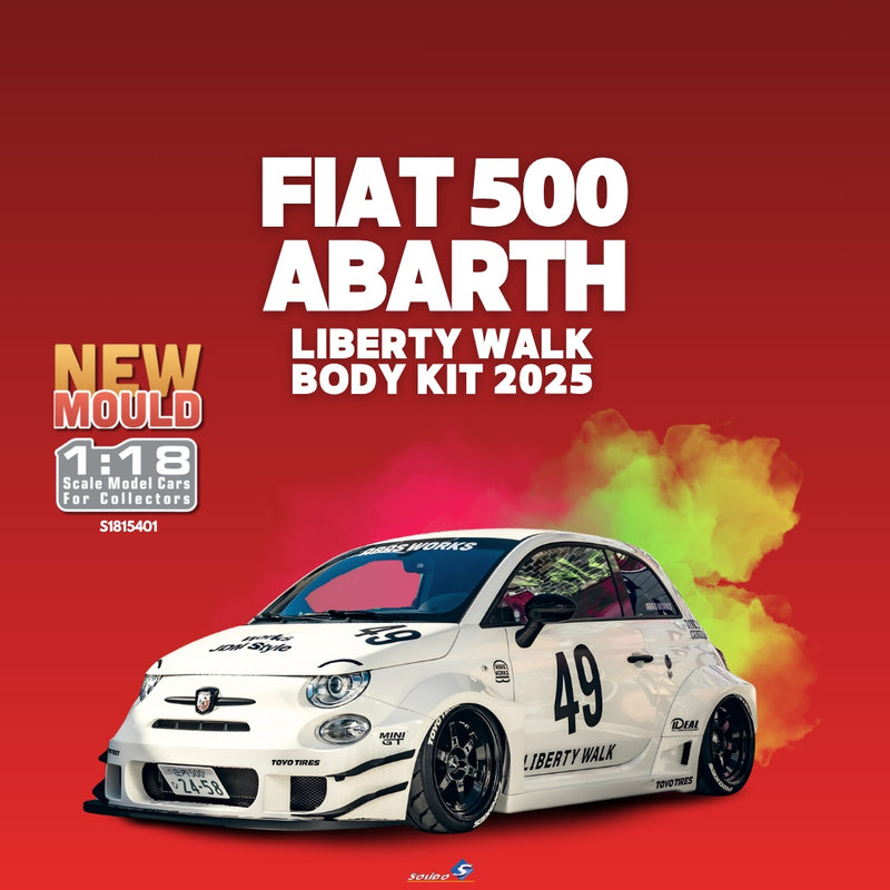 Load image into Gallery viewer, Fiat 500 ABARTH LIBERTY WALK BODY KIT 2025 SOLIDO 1:18
