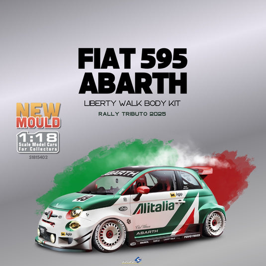 Fiat 595 ABARTH LIBERTY WALK BODY KIT RALLY TRIBUTO 2025 SOLIDO 1:18