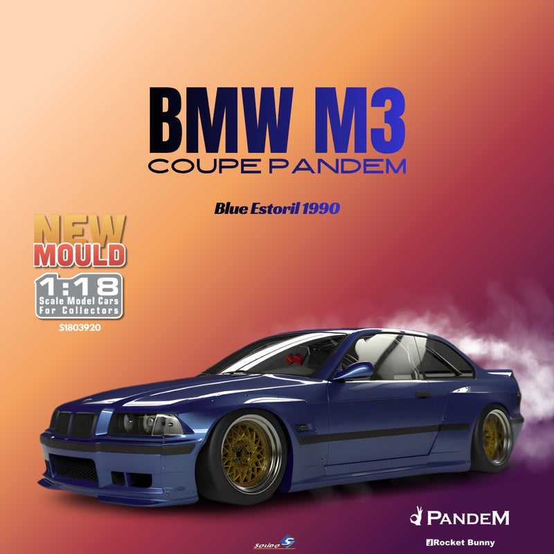 Load image into Gallery viewer, Bmw M3 COUPE PANDEM BLUE ESTORIL 1990 SOLIDO 1:18
