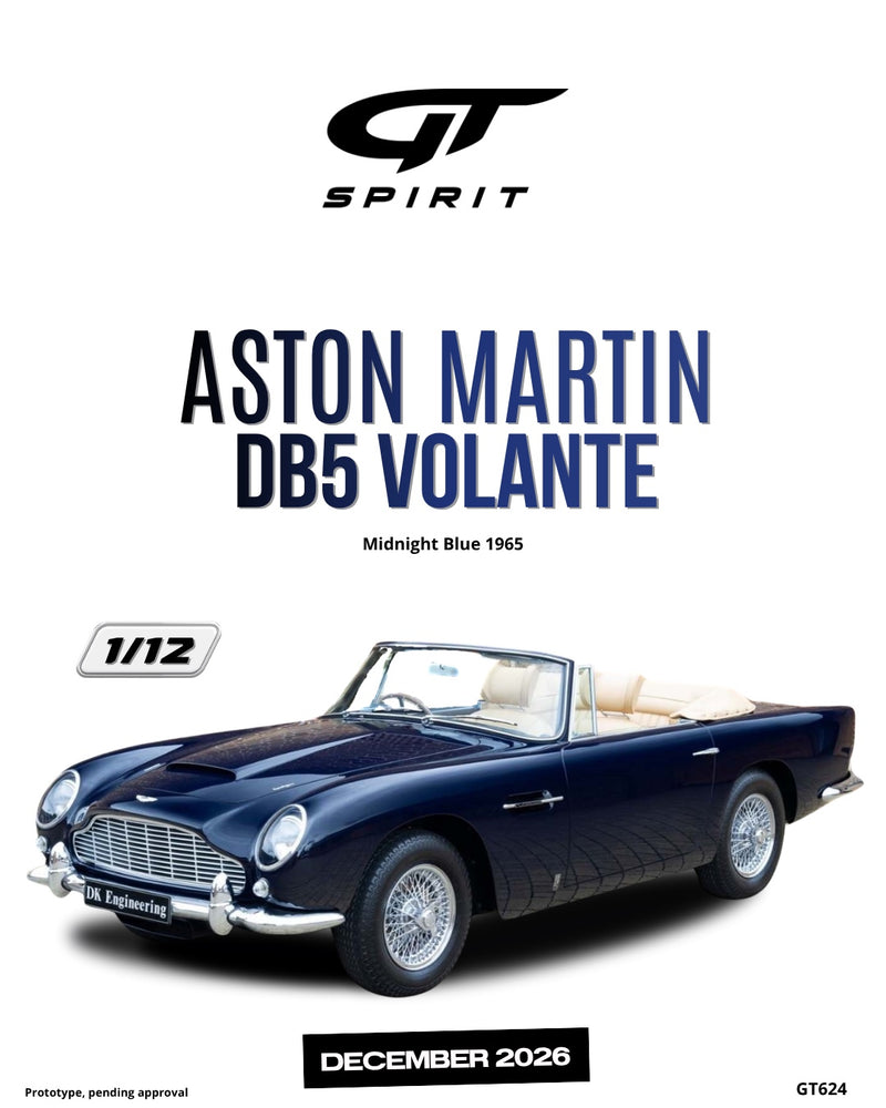 Load image into Gallery viewer, ASTON MARTIN DB5 VOLANTE MIDNIGHT BLUE 1965 GT SPIRIT 1:12
