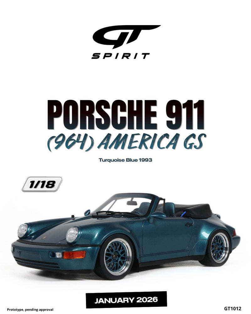Load image into Gallery viewer, PORSCHE 911 (964) AMERICA GS TURQUOISE BLUE 1993 GT SPIRIT 1:18
