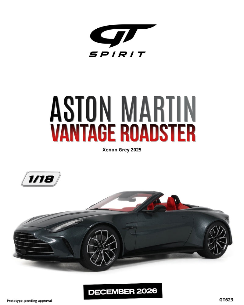 Load image into Gallery viewer, ASTON MARTIN VANTAGE ROADSTER XENON GREY 2025 GT SPIRIT 1:18
