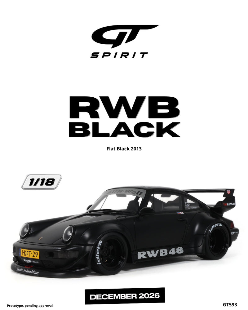 Load image into Gallery viewer, PORSCHE RWB BLACK FLAT BLACK 2013 GT SPIRIT 1:18
